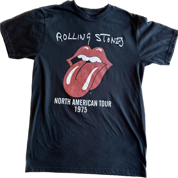 Rolling Stones 1975 North America Tour T-Shirt | Small | Graphic Tongue Logo - Picture 1 of 5